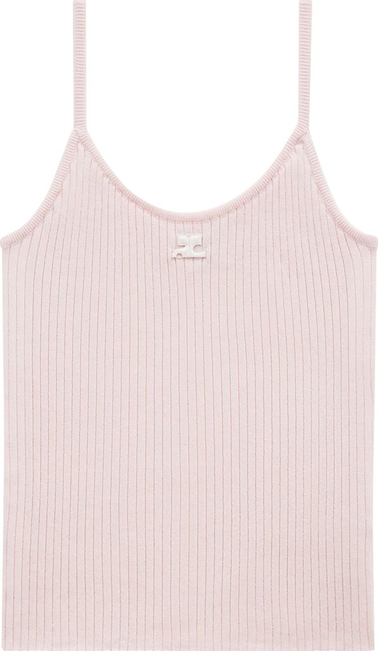 Courrèges Reedition Knit Tank Top 'Pale Pink'