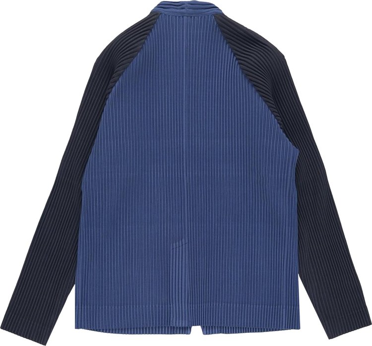 Homme Plisse Issey Miyake Color Block Jacket Stormy Blue