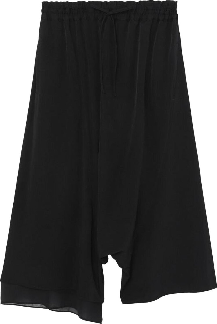 Y's O-Right Side Double Flared Pants 'Black'