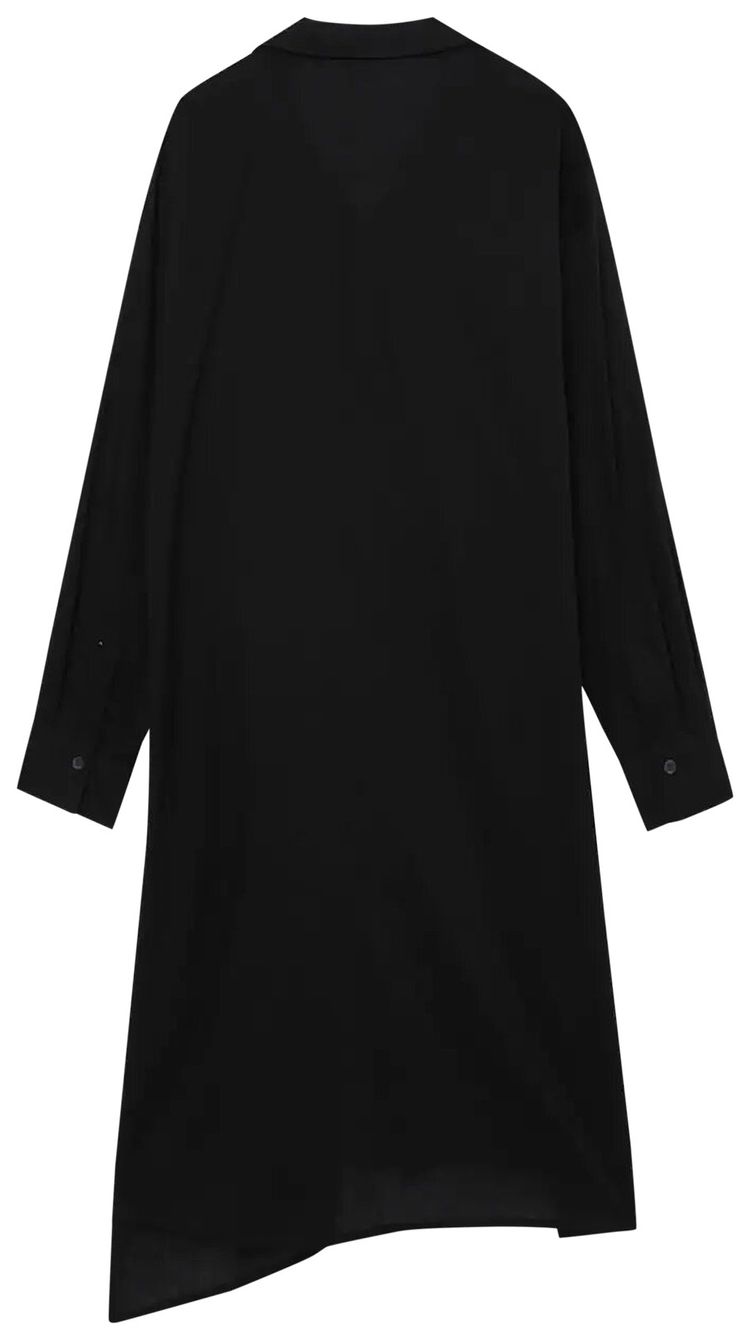 Ys U Left Side Gathered Dress Black