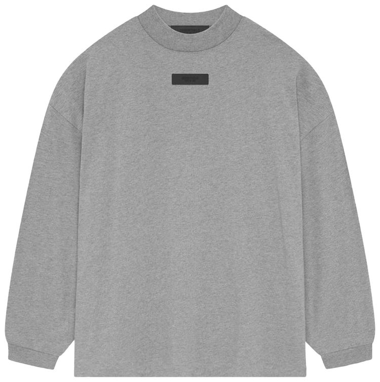 Fear of God Essentials Long Sleeve Tee Dark Heather Oatmeal