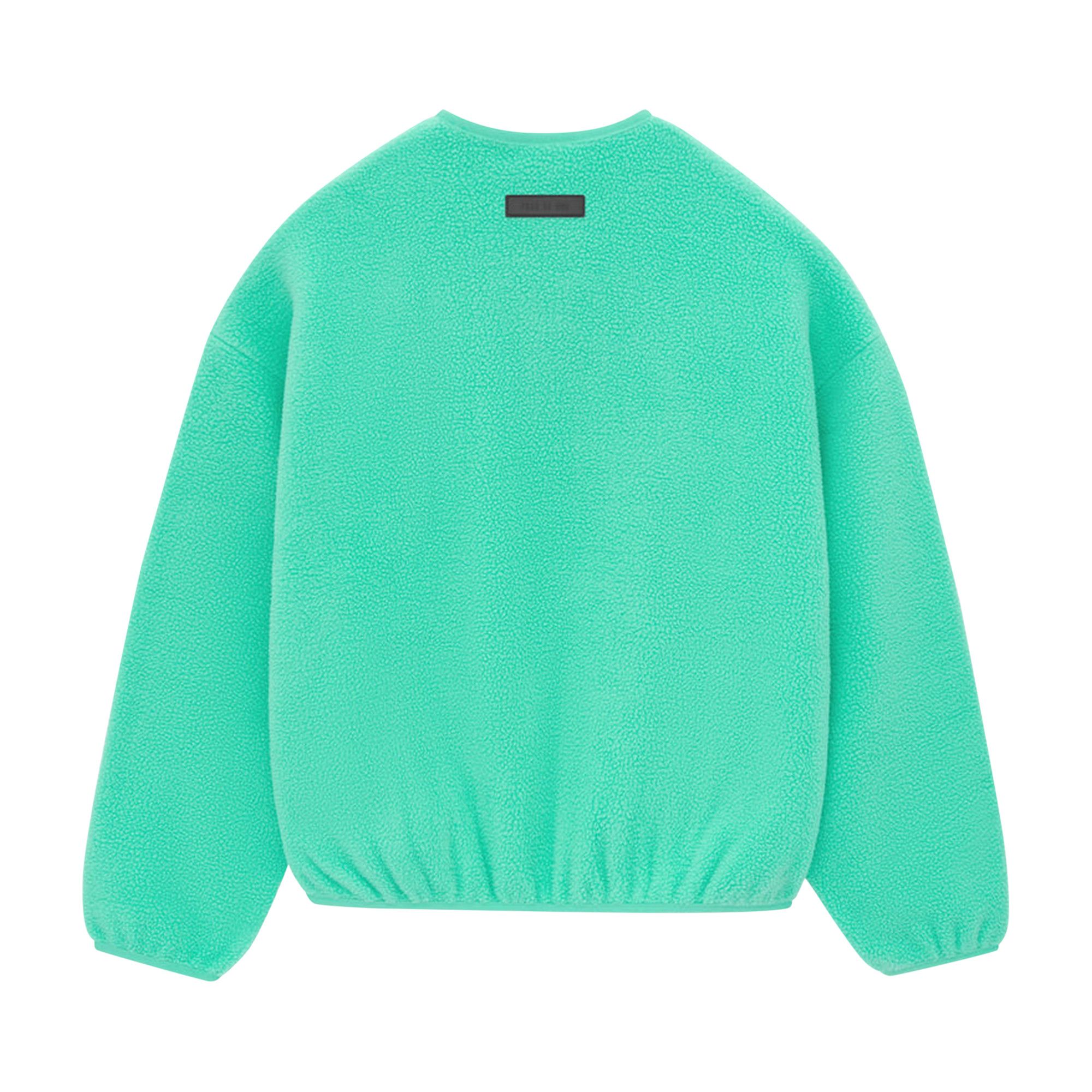 Buy Fear of God Essentials Polar Fleece Crewneck 'Mint Leaf