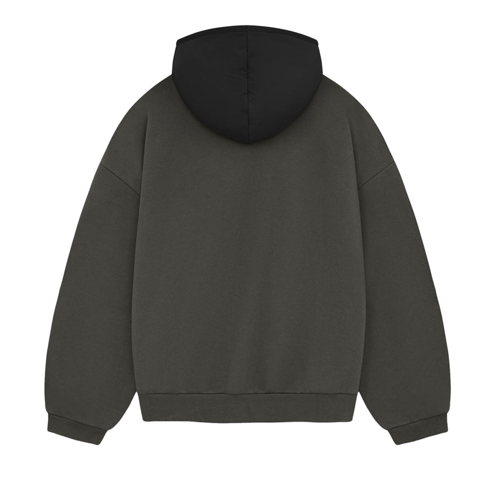 【ESSENTIALS】Nylon Fleece Hooded Sweater/Seal/ Jet Black Nylon Fleece Hooded Sweater - Seal/Jet Black – Feature