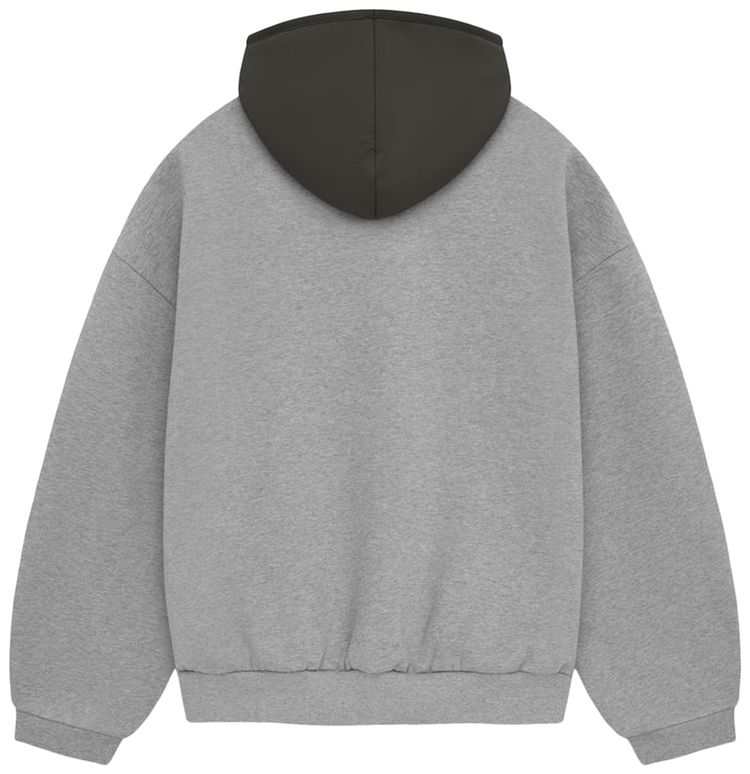 Fear of God Essentials Nylon Fleece Hoodie Dark Heather OatmealInk