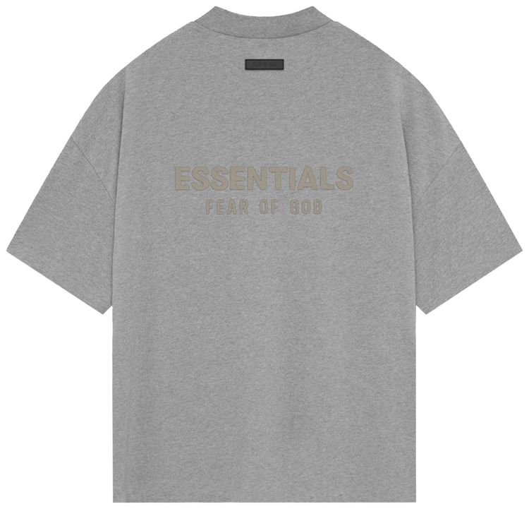 Fear of God Essentials V Neck T Shirt Dark Heather Oatmeal