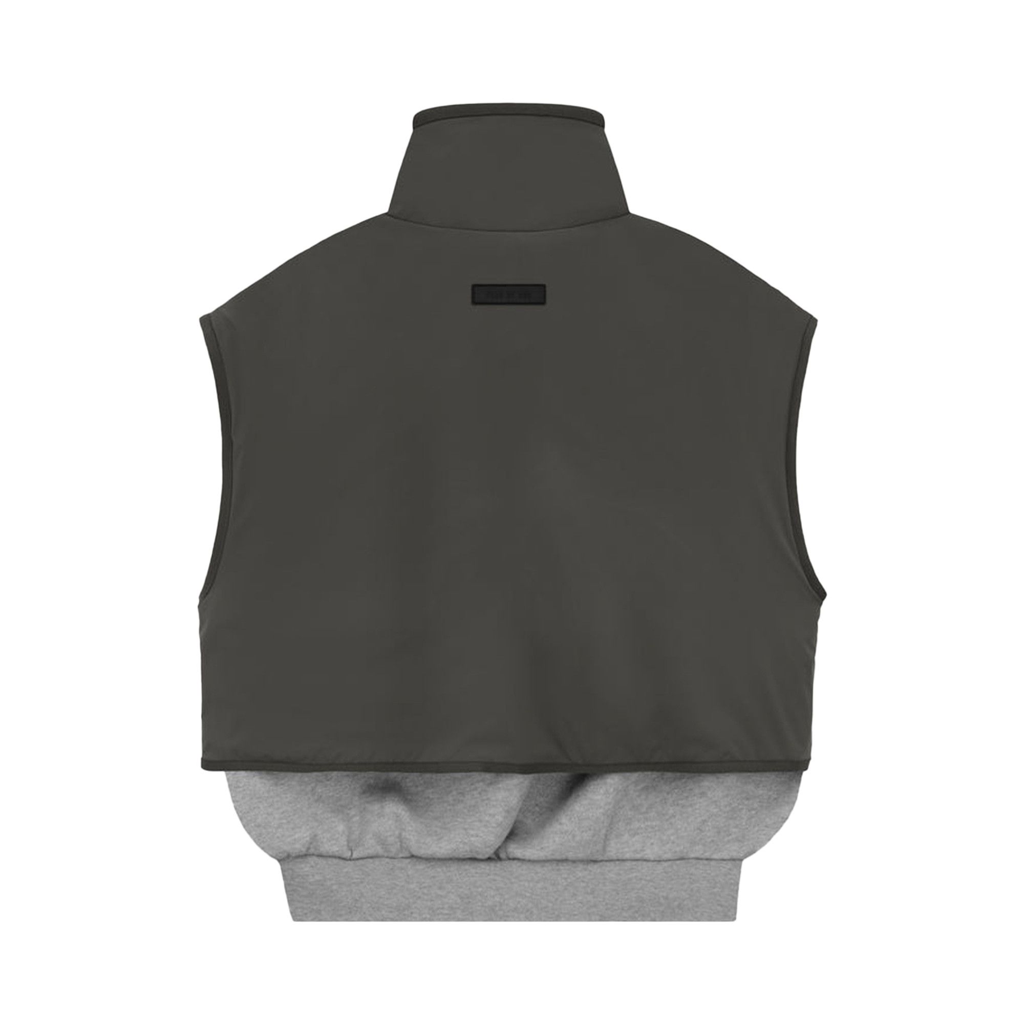 Size xxl Fear of God Essentials Nylon Fleece Mockneck Vest 'Dark Heather  Oatmeal/Ink'