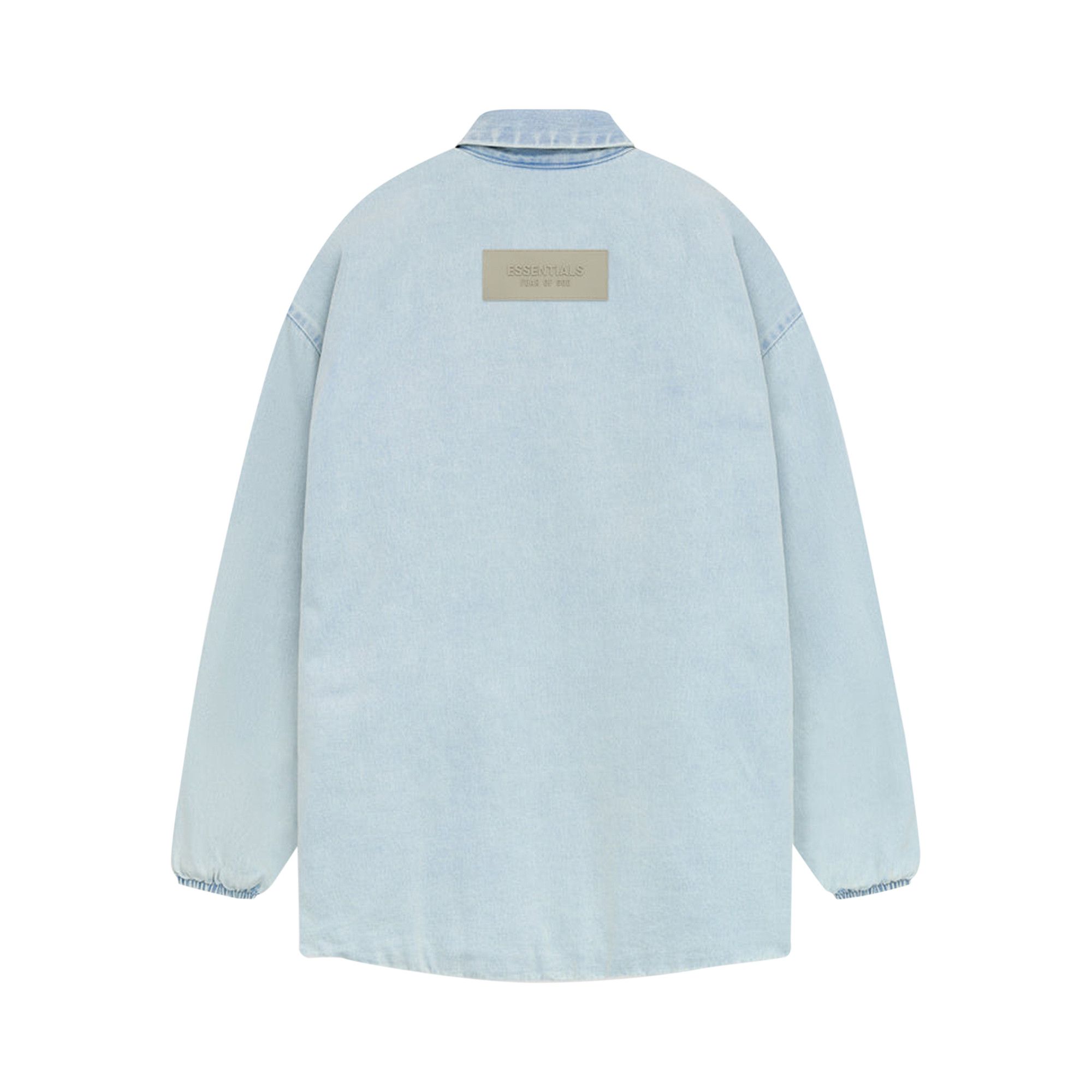 Buy Fear of God Essentials Filled Shirt Jacket 'Light Washed Denim