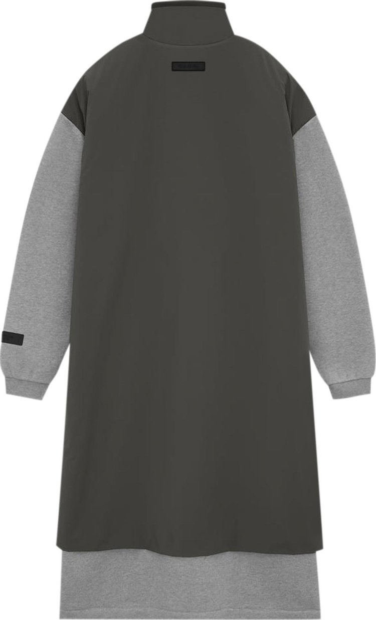 Fear of God Essentials Nylon Fleece Mockneck Sweater Dress Dark Heather OatmealInk