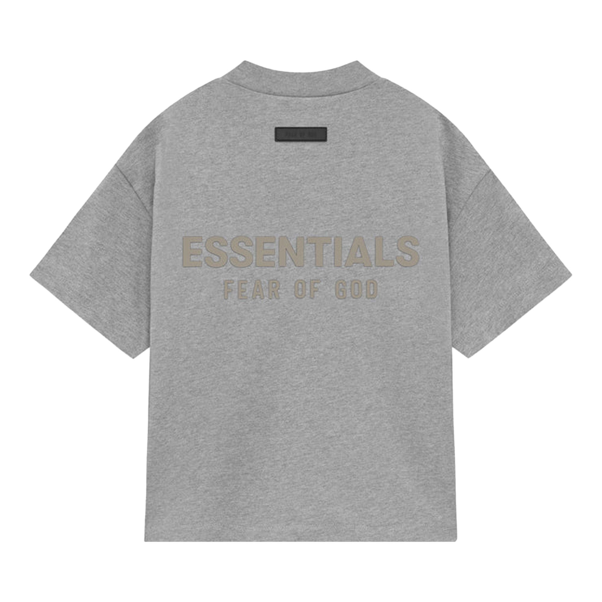 Buy Fear of God Essentials Kids V Neck 'Dark Heather Oatmeal