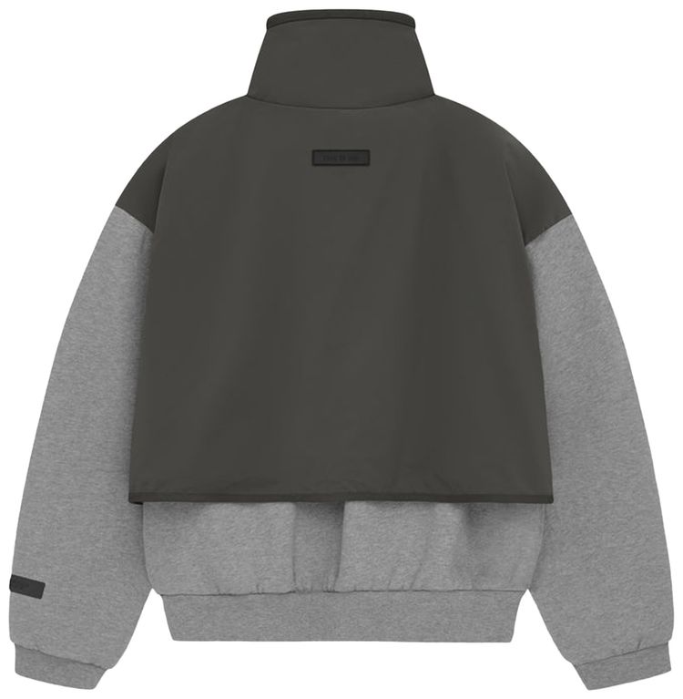 Fear of God Essentials Kids Nylon Fleece Mockneck Sweater Dark Heather OatmealInk