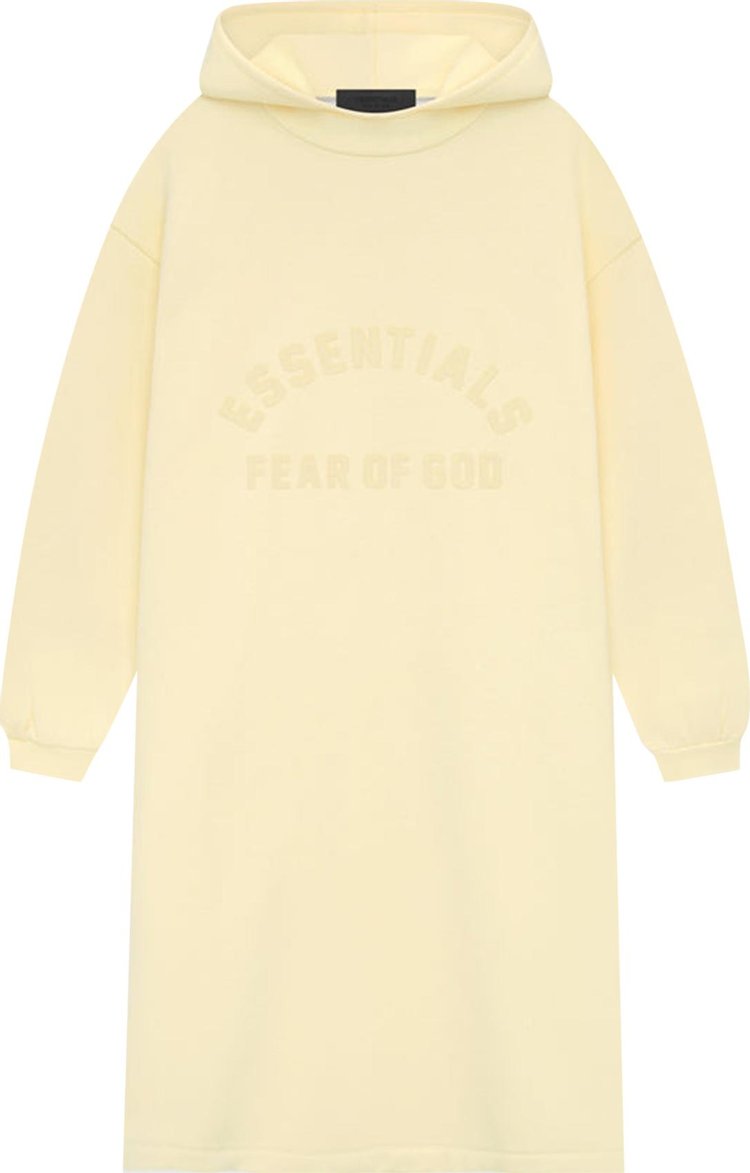 Fear of God Essentials Kids Nylon Fleece Hooded Dress Garden Yellow