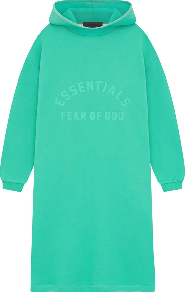 Fear of God Essentials Kids Nylon Fleece Hooded Dress 'Mint Leaf'