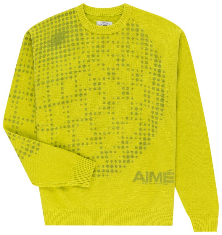 Aime Leon Dore x New Balance Geo Print Crewneck Sweater Lime