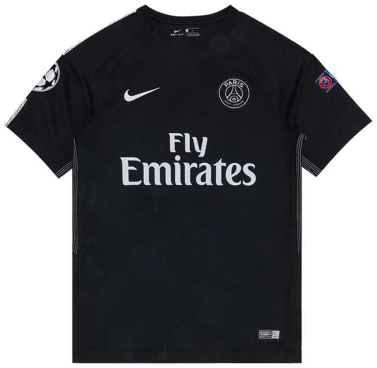 Pre Owned Paris Saint Germain Cavani 9 Third Stadium Jersey Black