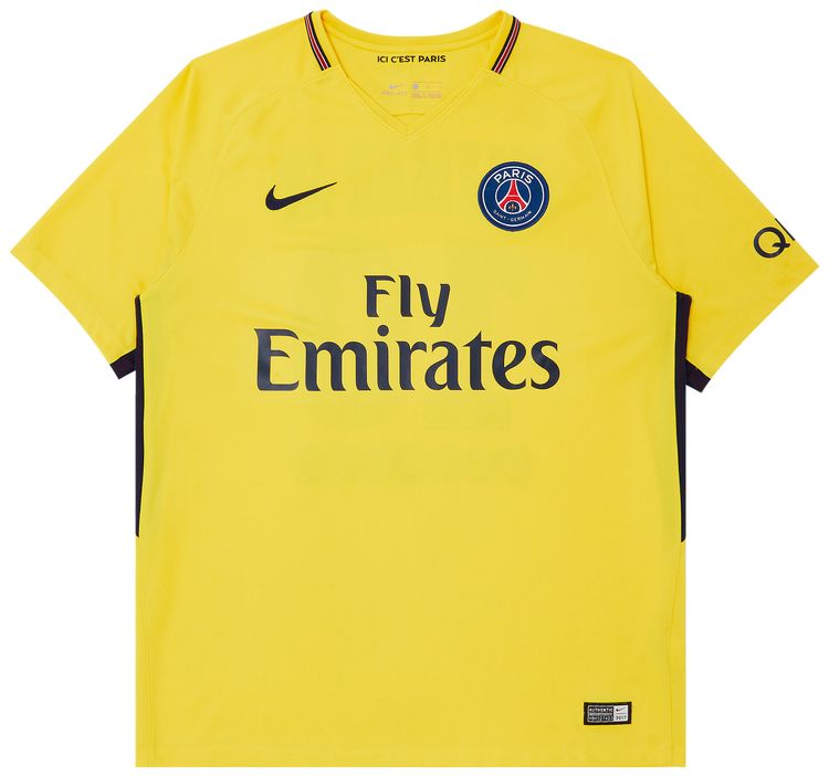 Pre Owned Paris Saint Germain Neymar Jr 10 Away Stadium Jersey Yellow