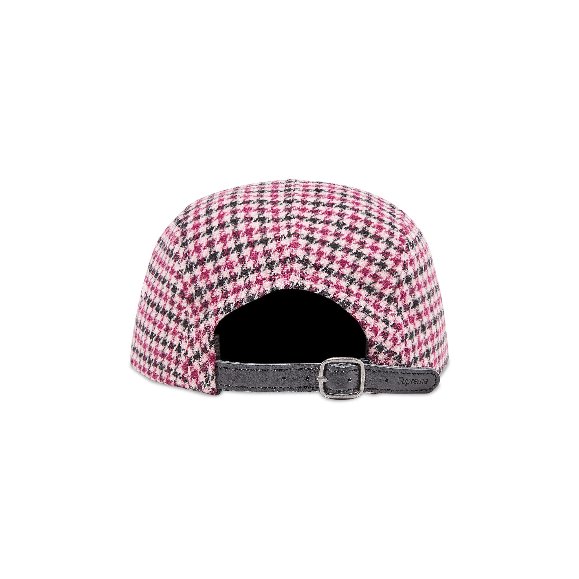 帽子 [supreme] Houndstooth Wool Camp Cap Pink Buy Supreme Houndstooth Wool Camp Cap 'Pink' - FW23H102 PINK