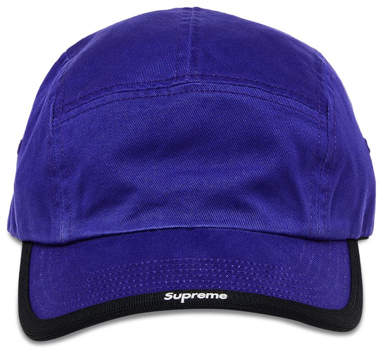 Supreme Visor Logo Camp Cap Blue