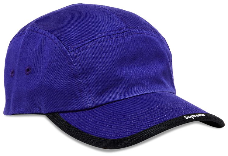 Supreme Visor Logo Camp Cap Blue