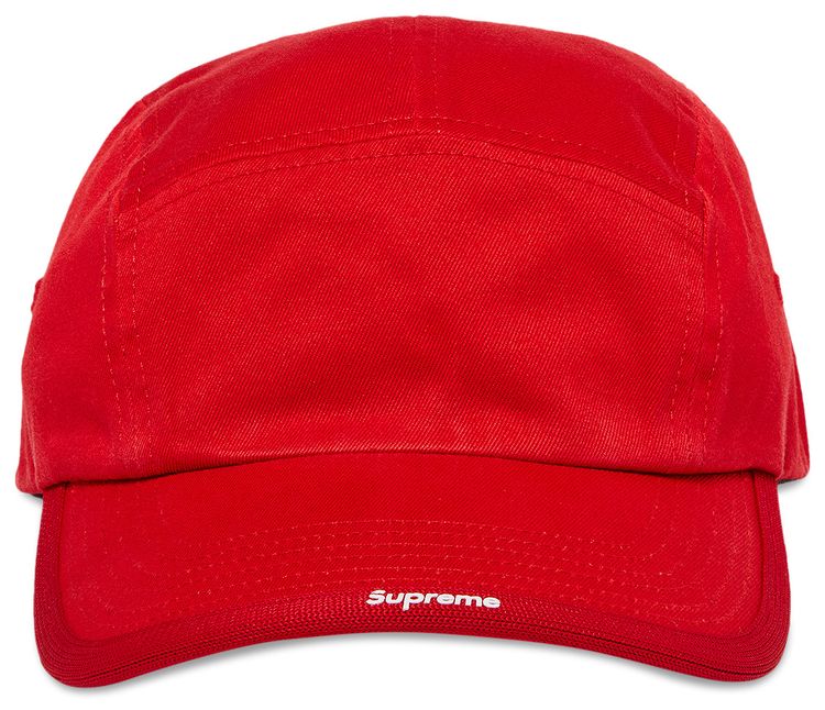 Supreme Visor Logo Camp Cap Red