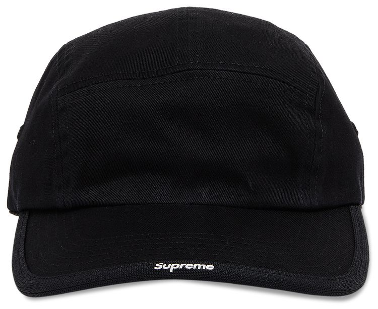 Supreme Visor Logo Camp Cap Black