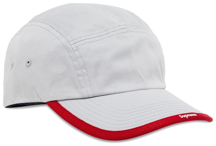 Supreme Visor Logo Camp Cap Light Grey