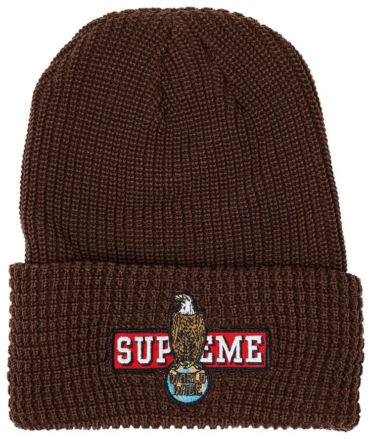 Supreme Eagle Beanie Brown