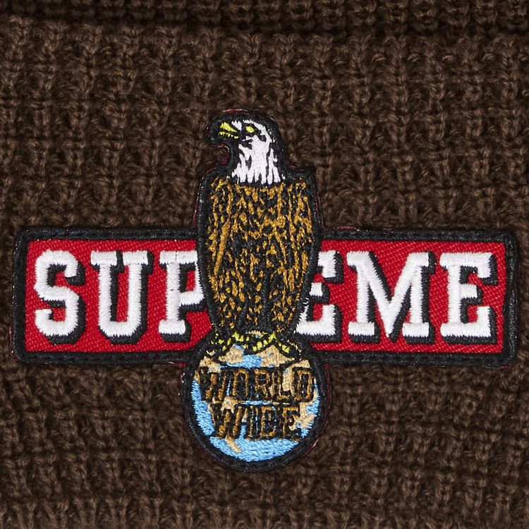 Supreme Eagle Beanie Brown