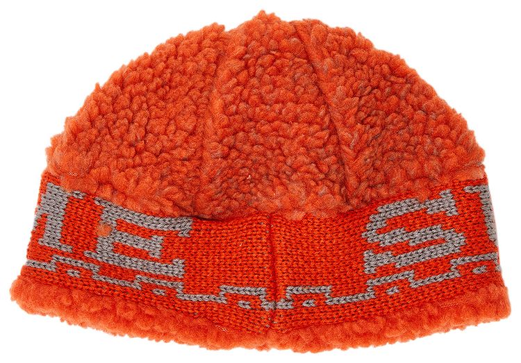 Supreme Sherpa Logo Beanie Burnt Orange
