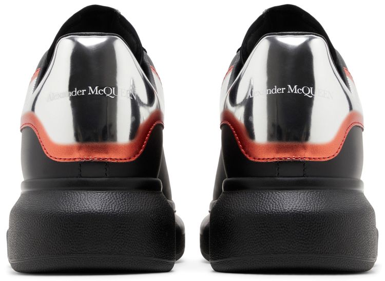 Alexander McQueen Oversized Sneaker Black Silver Welsh Red
