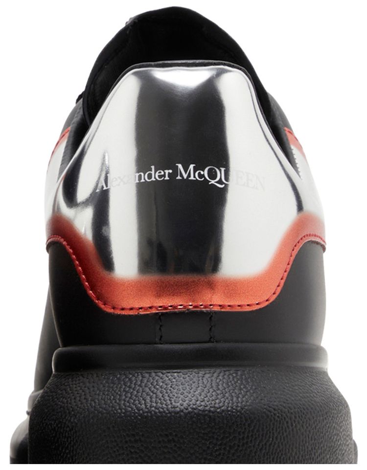 Alexander McQueen Oversized Sneaker Black Silver Welsh Red