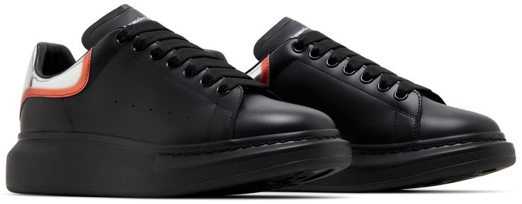 Alexander McQueen Oversized Sneaker Black Silver Welsh Red
