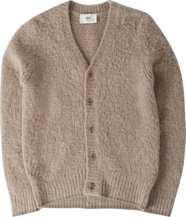 Ami Brushed Cardigan Beige