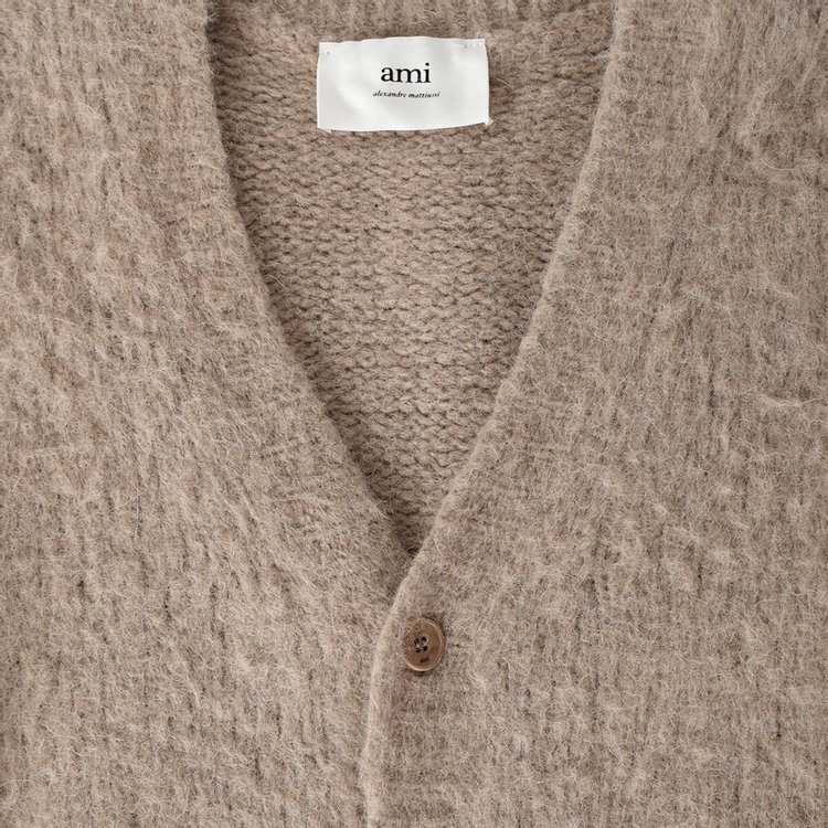 Ami Brushed Cardigan Beige