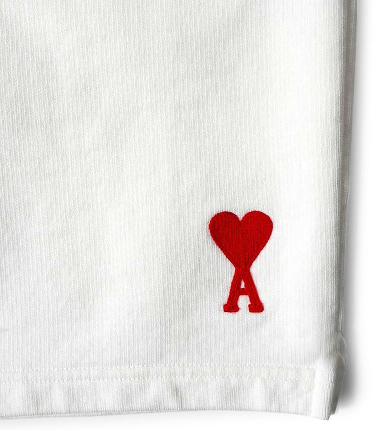 Ami Heart Logo Shorts White
