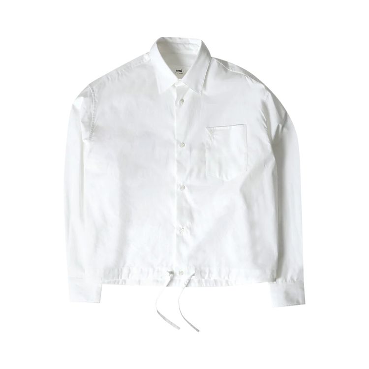 Ami Drawstring Overshirt White