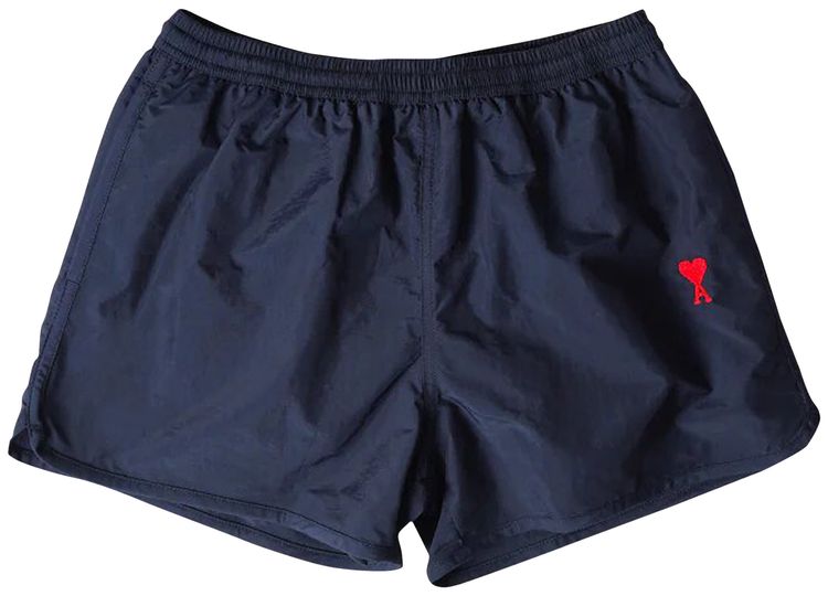 Ami Small Heart Swim Shorts Nautic Blue
