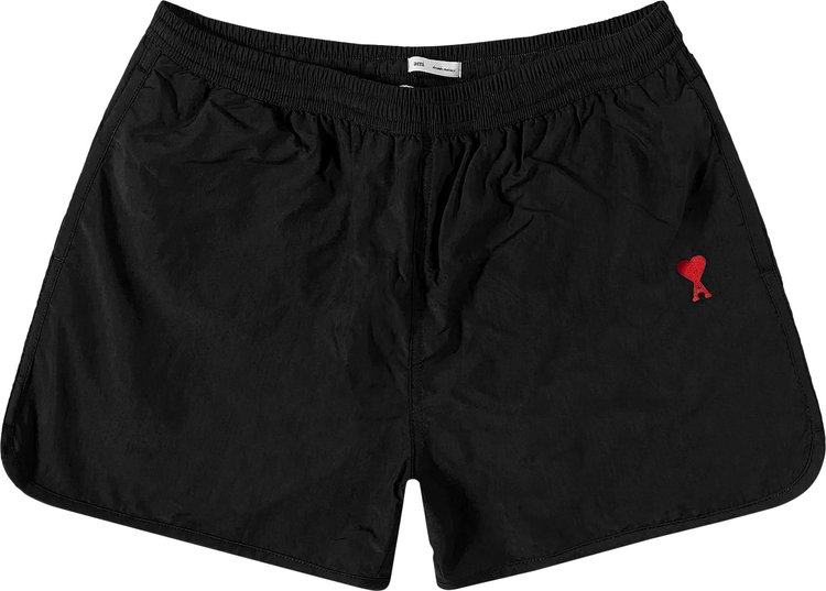 Ami Small Heart Swim Shorts Black