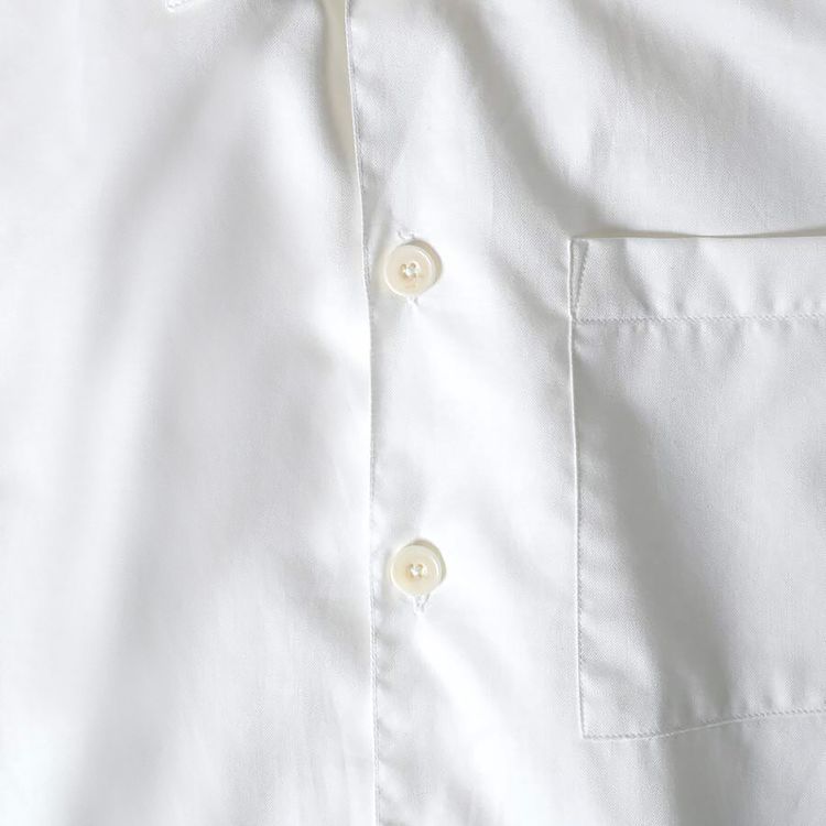 Ami Shark Collar Shirt Natural White