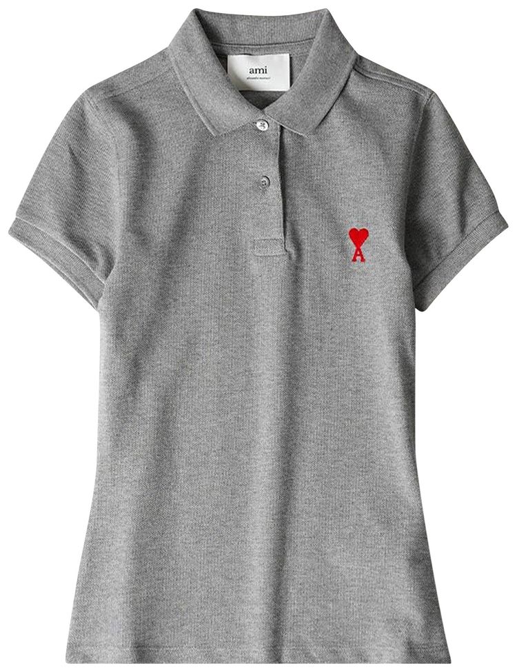 Ami Polo Shirt Grey