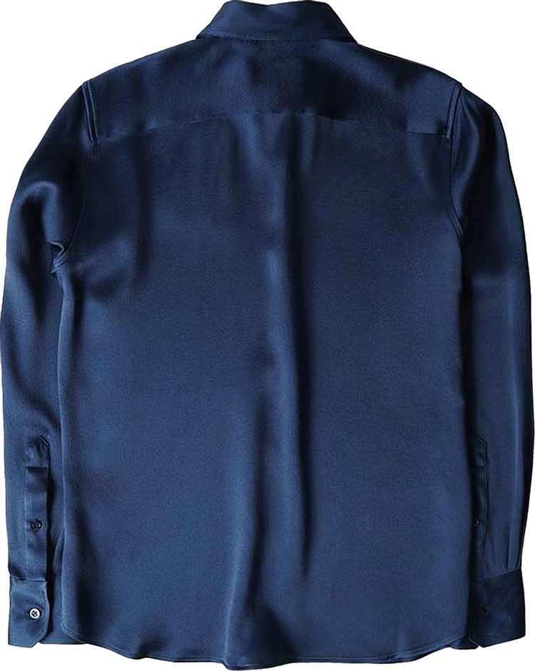 Ami Long Sleeve Shirt Nautic Blue