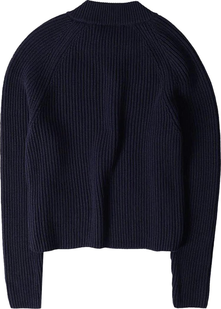 Ami Label Knit Sweater Night Blue