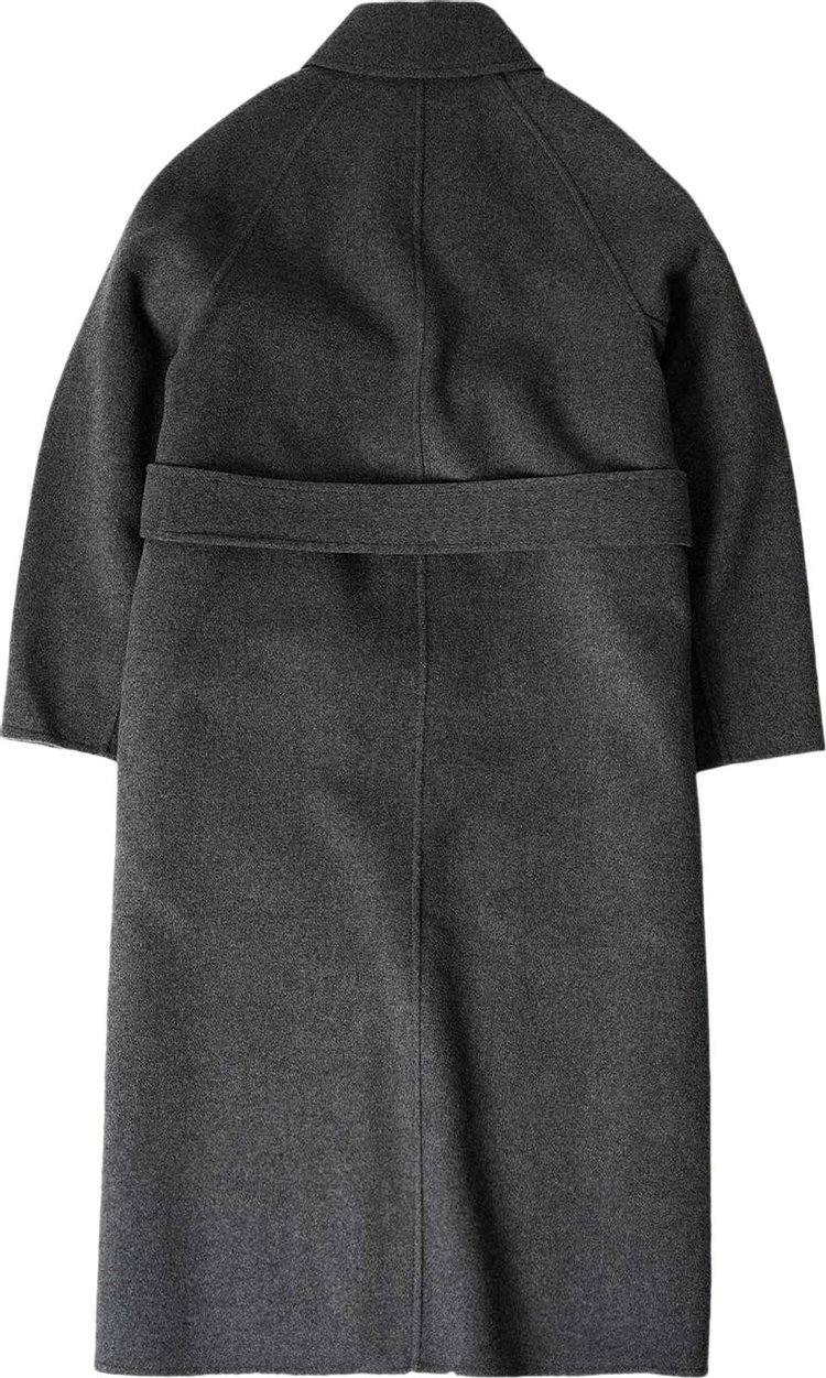 Ami Long Belted Coat Heather Grey