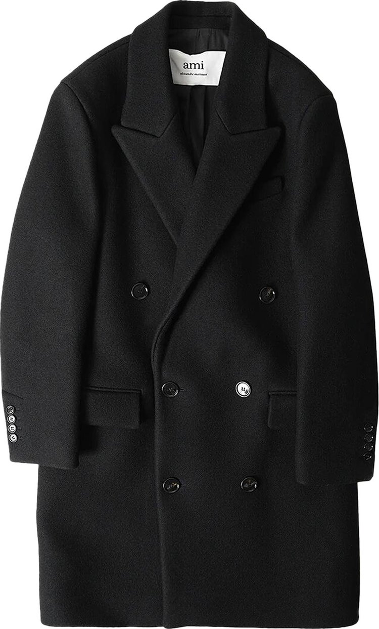 Ami Crossover Coat Black