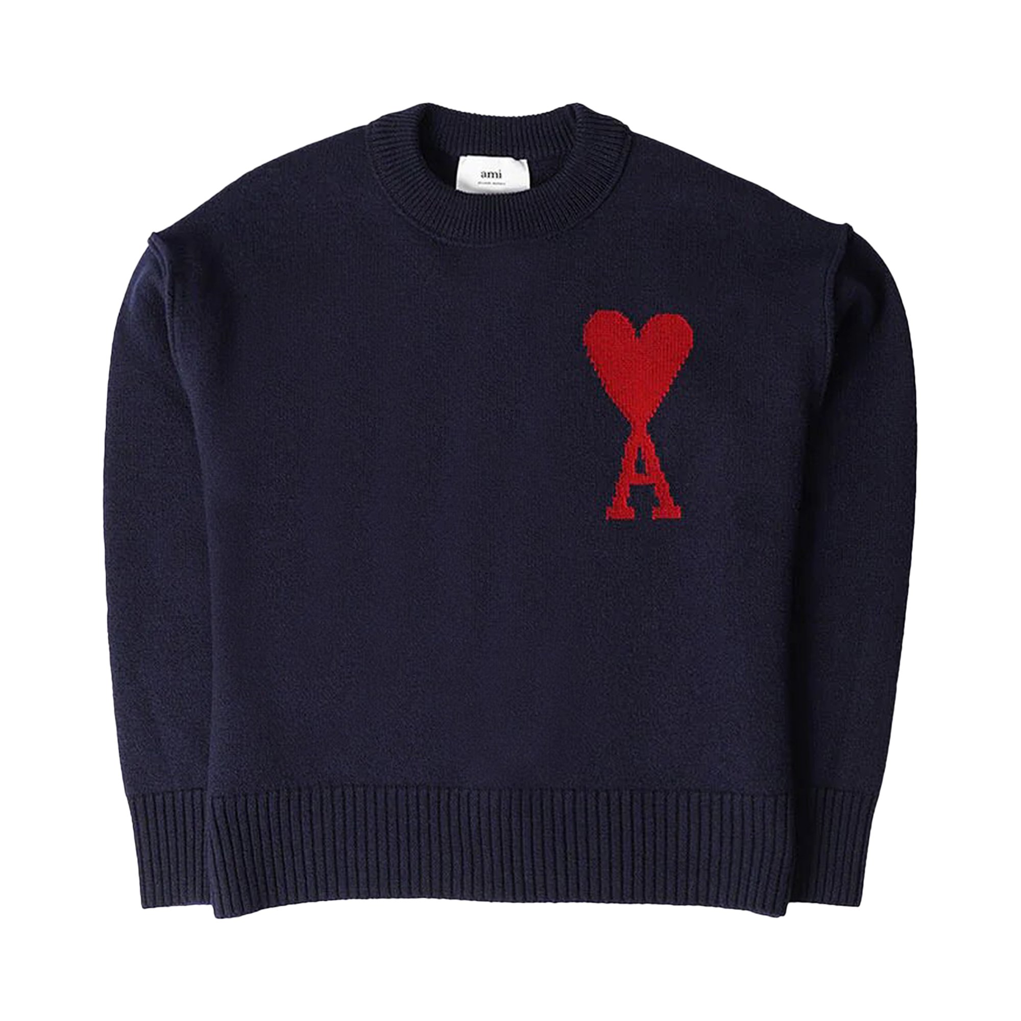 Ami Large Heart Sweater 'Blue/Red'
