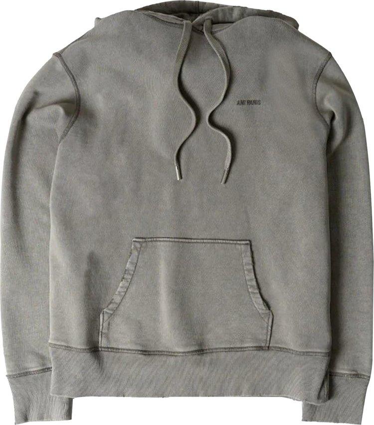 Ami Logo Embroidered Hoodie 'Clay'