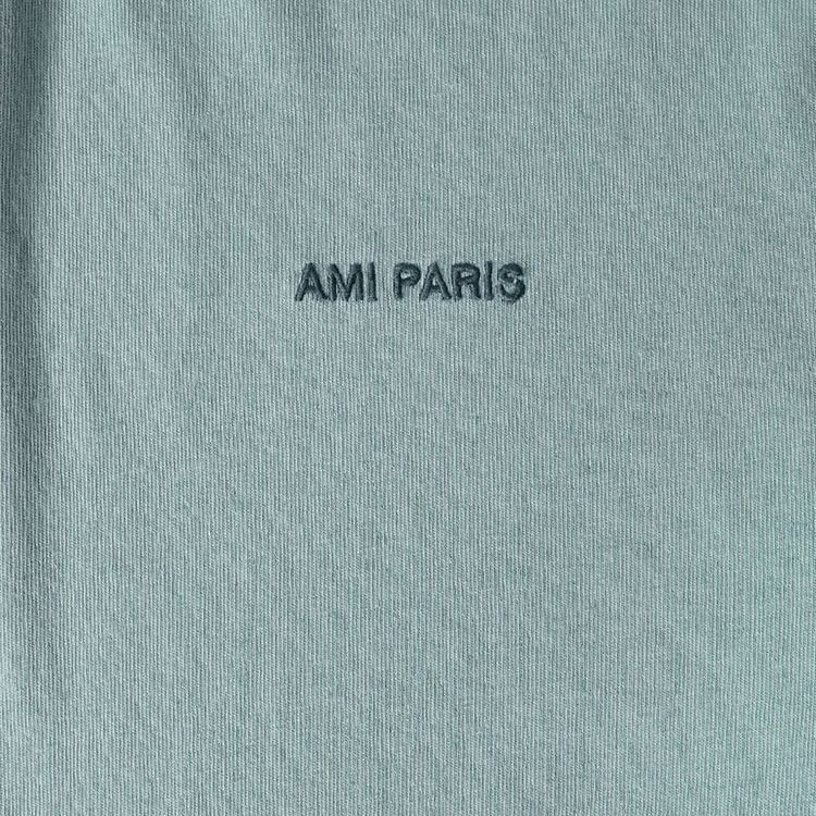 Ami Fade Out T Shirt Aqua Marine