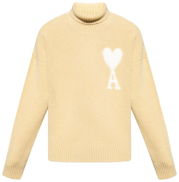 Ami High Collar Sweater VanillaIvory