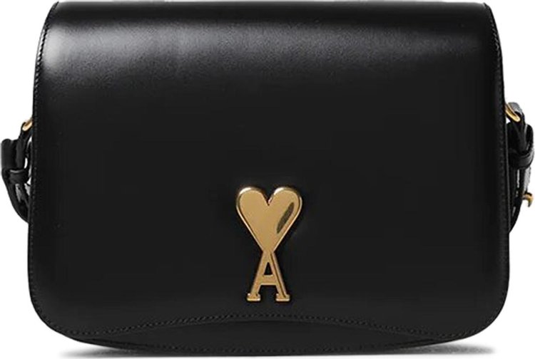 Ami Logo Plaque Shoulder Bag 'Black'