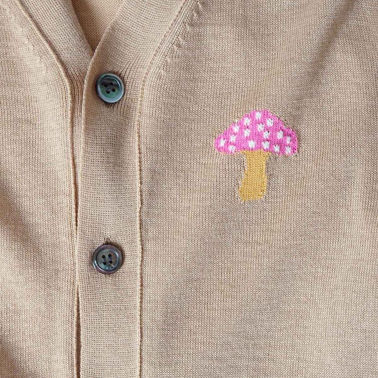 Comme des Garcons SHIRT x Brett Westfall Mushroom Cardigan Beige