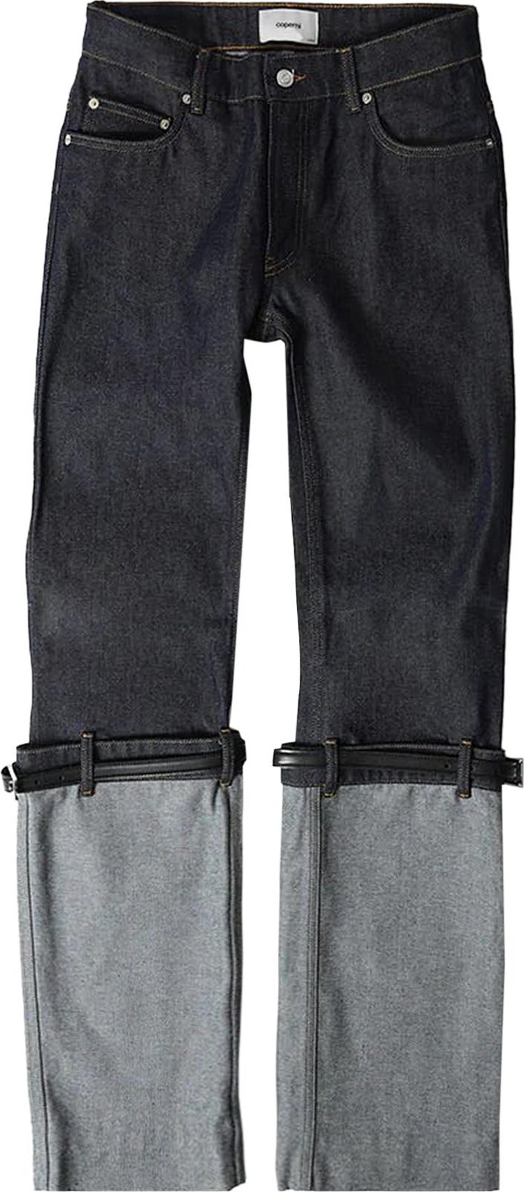 Coperni Hybrid Belted Leg Jeans 'Blue'